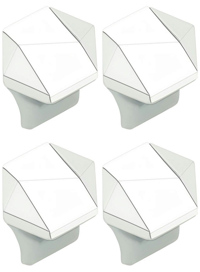 فاست مقبض سحب أبواب وأدراج من FAST KNOB02، ثماني الأضلاع، بألوان متنوعة، 4 قطع (أبيض) - Image 1